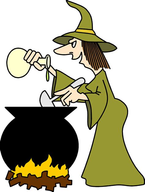 Cauldron cooking witch